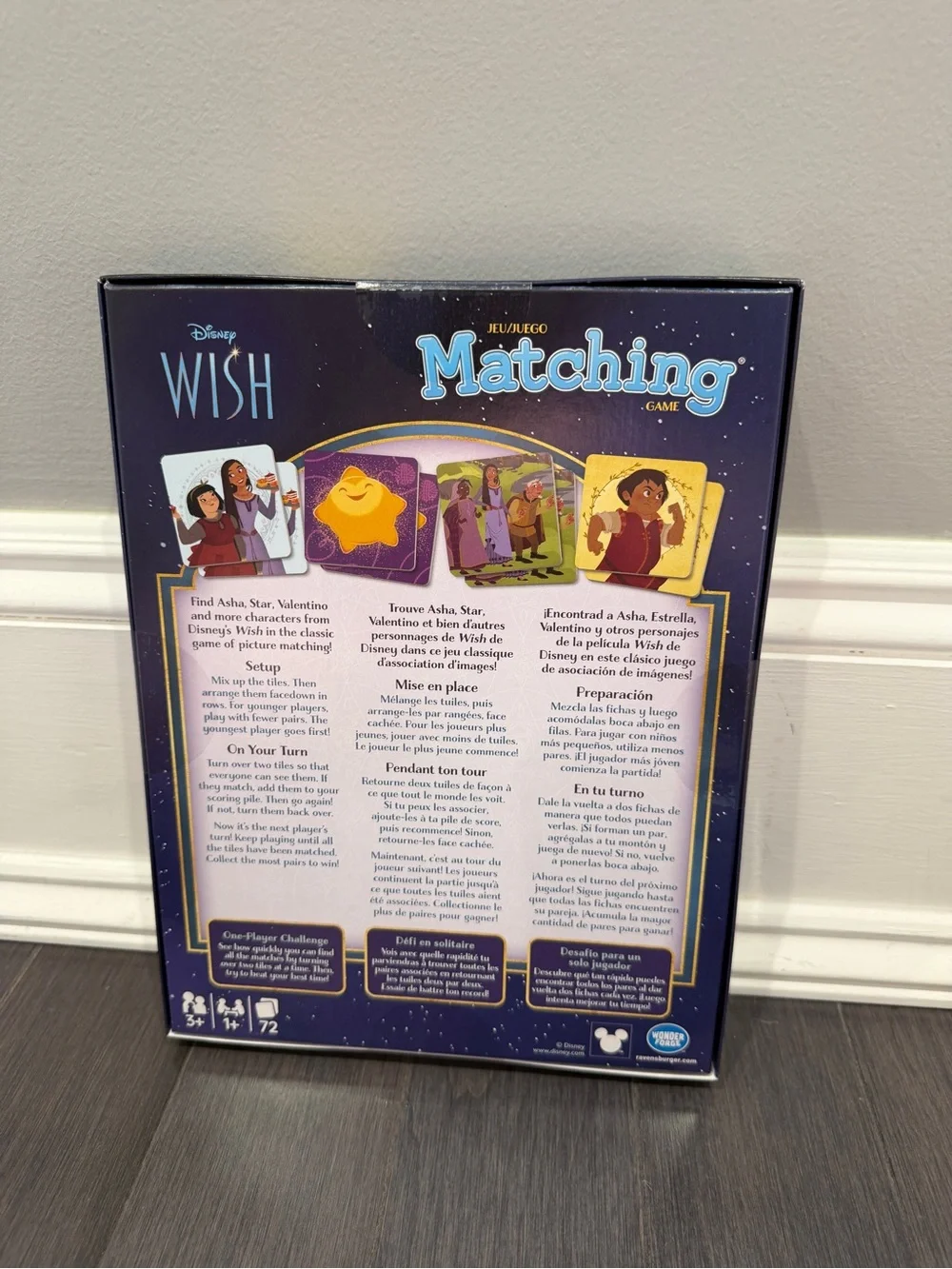 NWT Disney Wish Matching Game - Purple, Pink, Blue Kids Toddler Learning